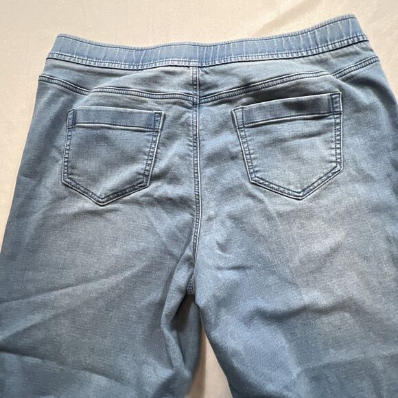 Purejill Denim Wide Leg Pull On Jeans Size Petite Medium Light Blue Stretch - Picture 13 of 14